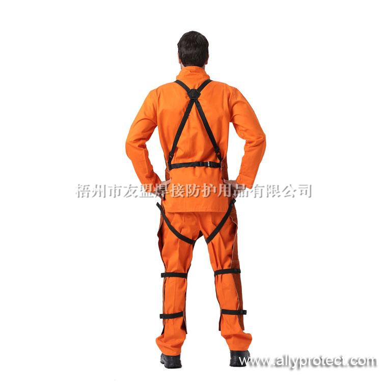 AP-7236 咖啡色單前幅連胸工作褲